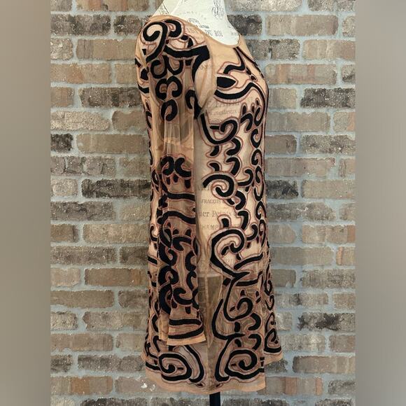 For love & lemons $299 Antonina Mini Dress in Black & Nude sheer size M sold out - Picture 7 of 10